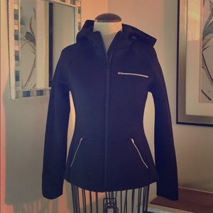 Lou & Grey XS Neoprene Mesh Zipper Hoodie Jacket